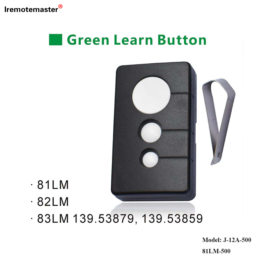 Għal 81LM 82LM 83LM Green Learn Button 390MHz Garage Bieb Remote Opener