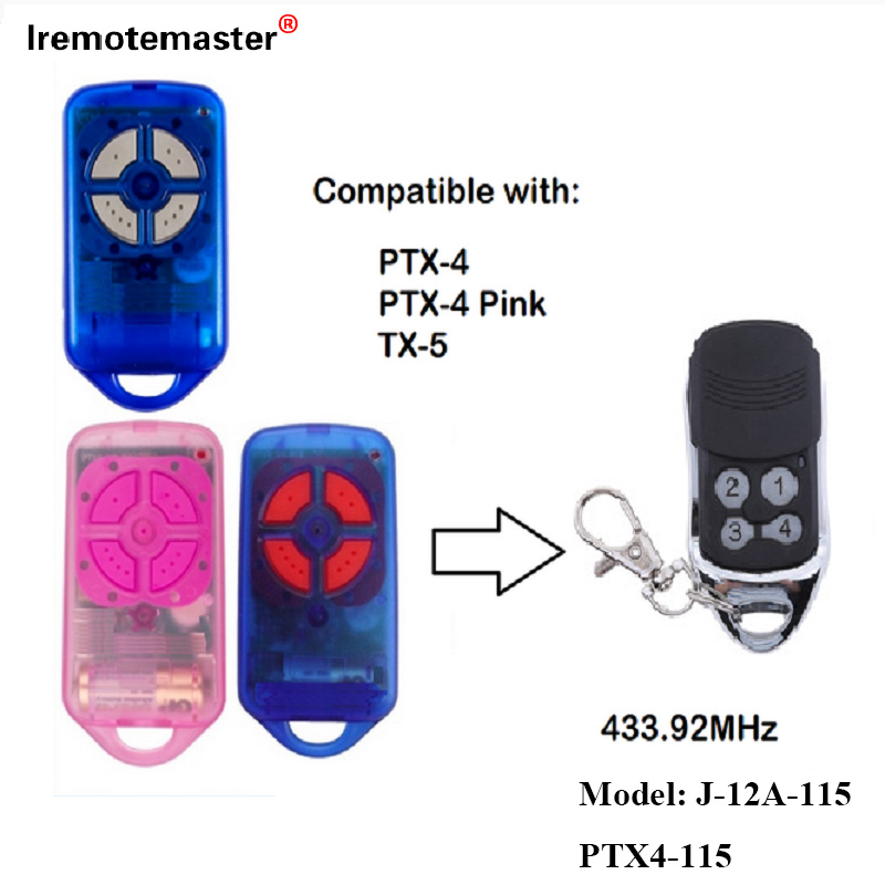 Għal PTX4 433.92 MHz Gate Garage Bieb Remote Control Rolling Code